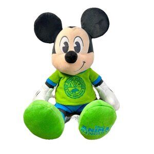 Disney Animal Kingdom Mickey Mouse Plush Toy The Dino Institute 16” Large EUC